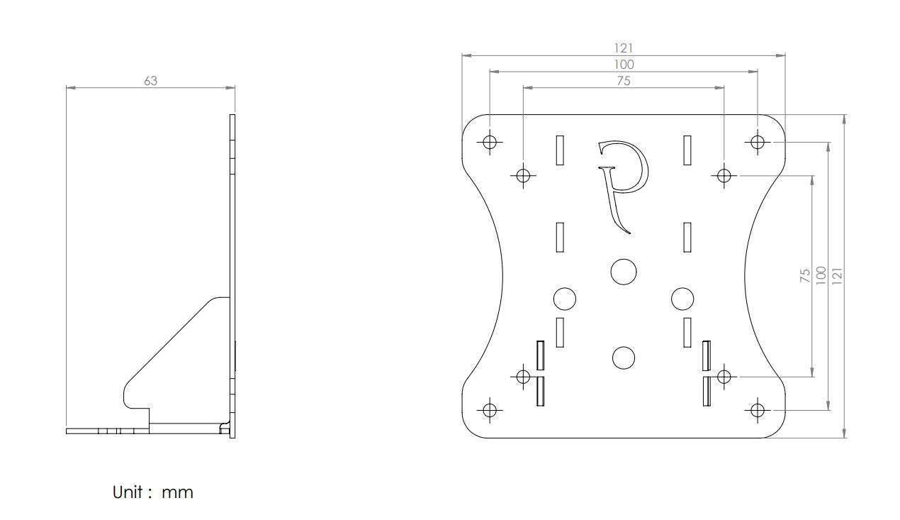 Gladiator Joe Acer Monitor VESA Adapter Bracket - GJ0A0033-R2
