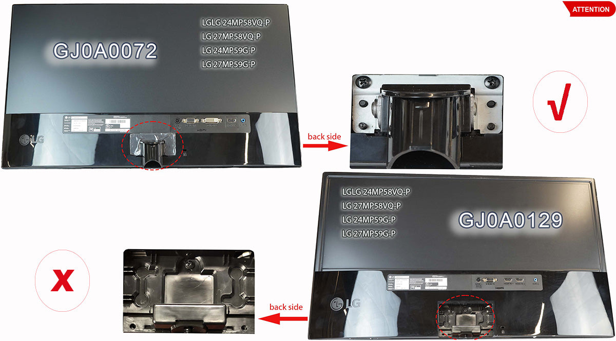 Gladiator Joe LG Monitor VESA Adapter Bracket - GJ0A0072-R0