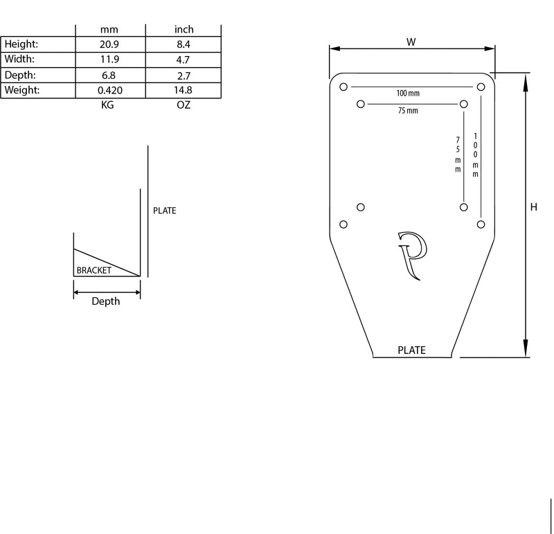 Gladiator Joe Support adaptateur VESA pour moniteur HP Pavilion - GJ0A0018-R0